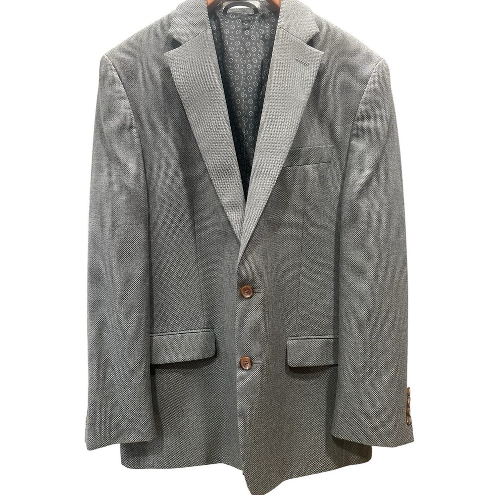 Ralph Lauren Men 40R Sport Coat Suit Blazer Jacket Textured Gray